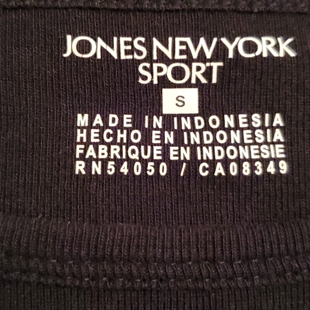 Jones New York Sport Women's Black 3/4 Sleeve Top Size Small - Picture 5 of 5